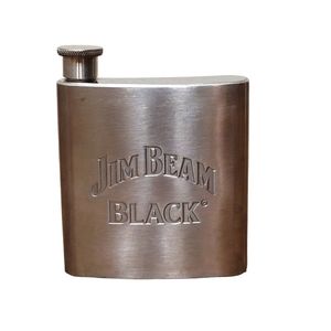 Jim Bean 6 oz. Engraved Stainless Steel Flask